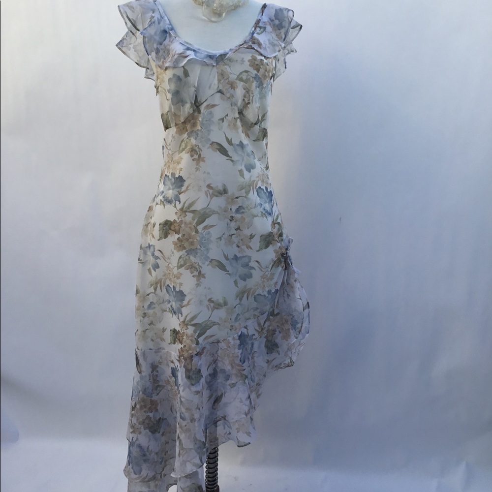 Bridal - Bohemian Floral Chiffon Bridesmaids Dress NEW